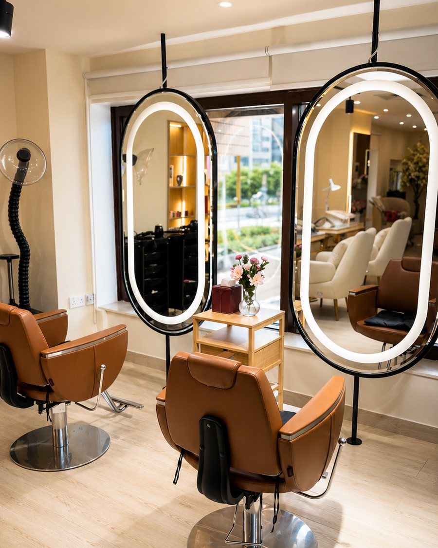 Парикмахерская зона салона Shelk Hair, Абу-Даби